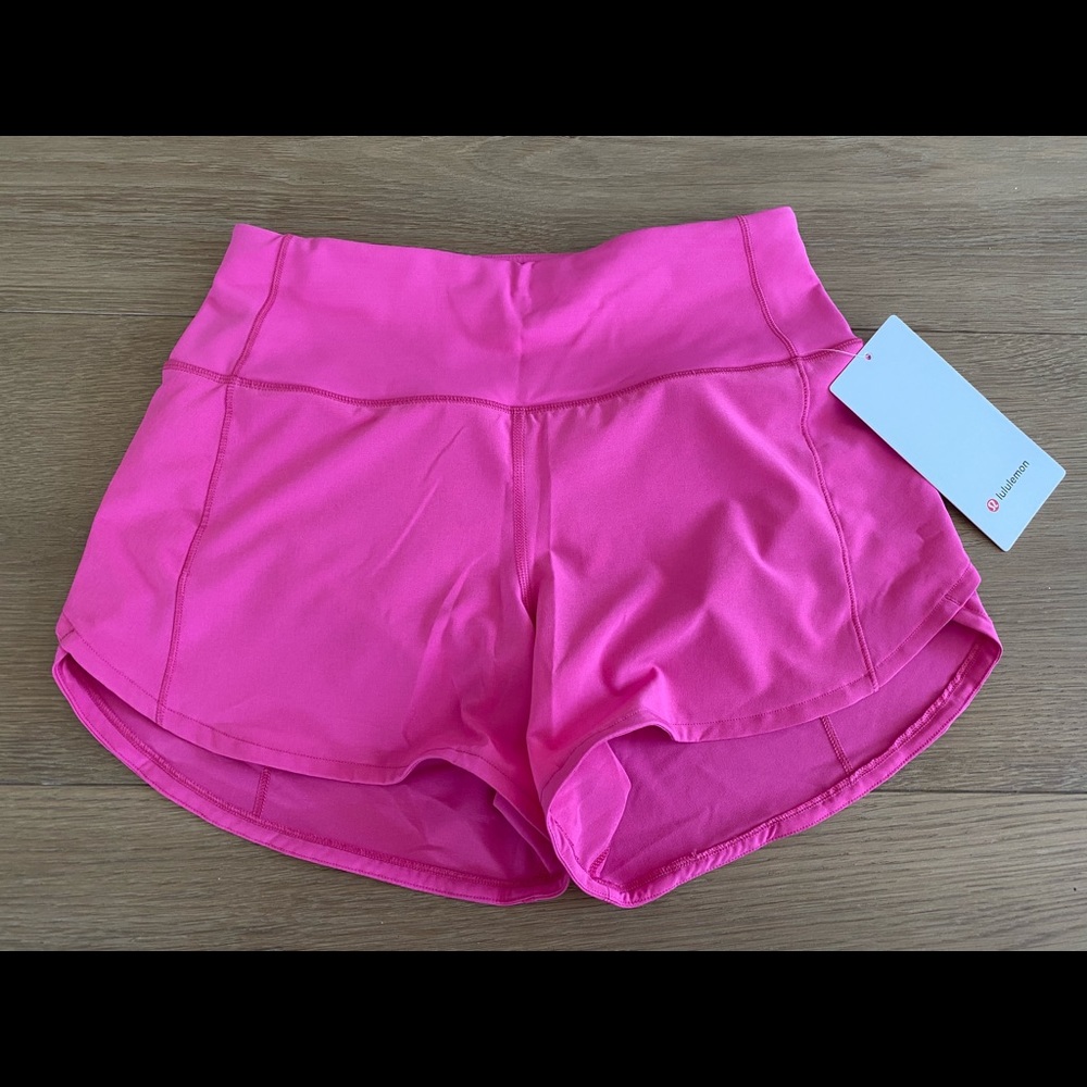 Nwt Lululemon Speed Up HR short 4” 4 Sonic Pink